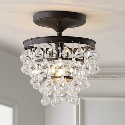 Gabrielle Metal/Crystal LED Flush Mount, by JONATHAN Y
