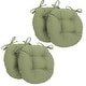 preview thumbnail 9 of 20, 16-inch Round Indoor Twill Chair Cushions (Set of 2 or 4) - 16 x 16