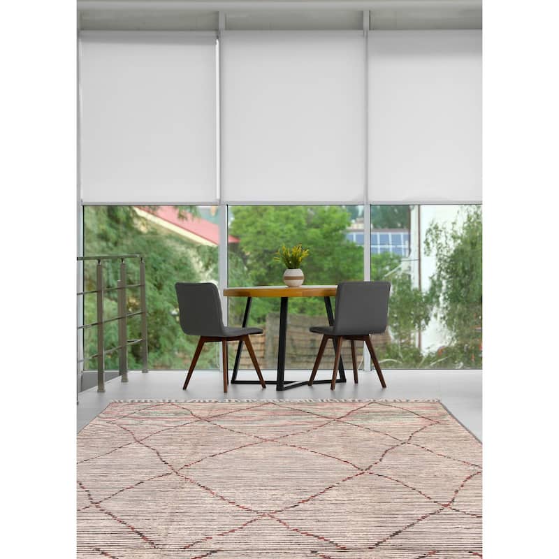 ECARPETGALLERY Hand-knotted Tangier Beige Wool Rug - 10'0 x 13'9