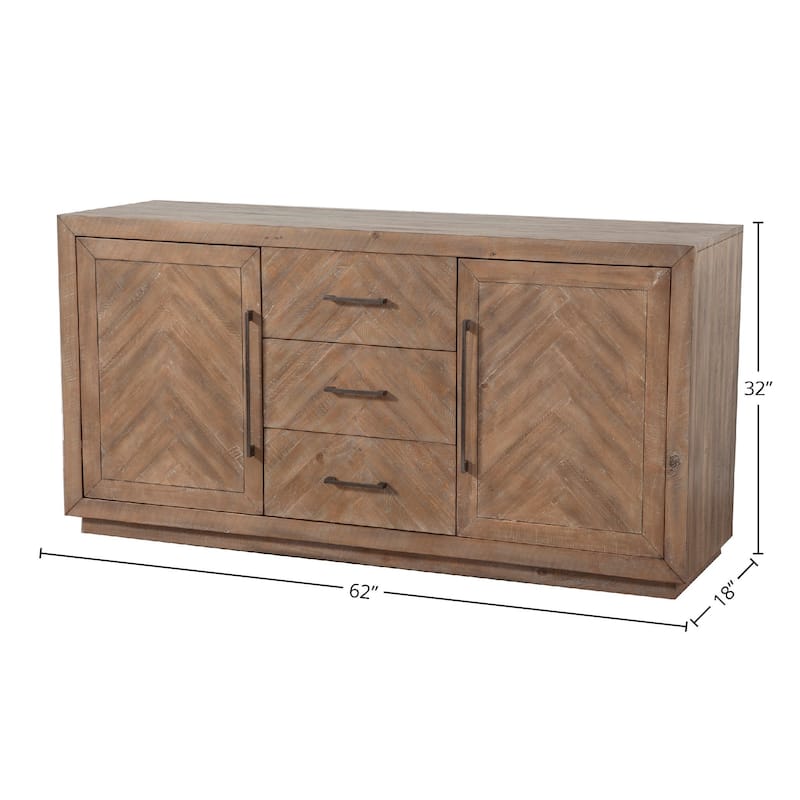 Aiden Wood Sideboard in Weathered Natural - N/A
