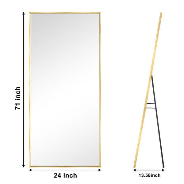 dimension image slide 8 of 12, Modern Full Length Floor Mirror Freestanding Mirror