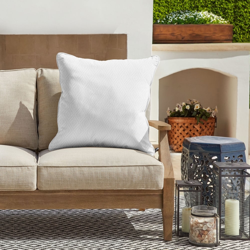 Sorra Home Sunbrella Outdoor Corded Pillow Single