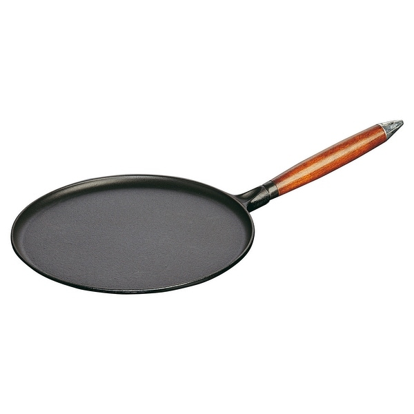Staub Cast Iron 11-inch Crepe Pan with Spreader & Spatula - Matte Black. Opens flyout.
