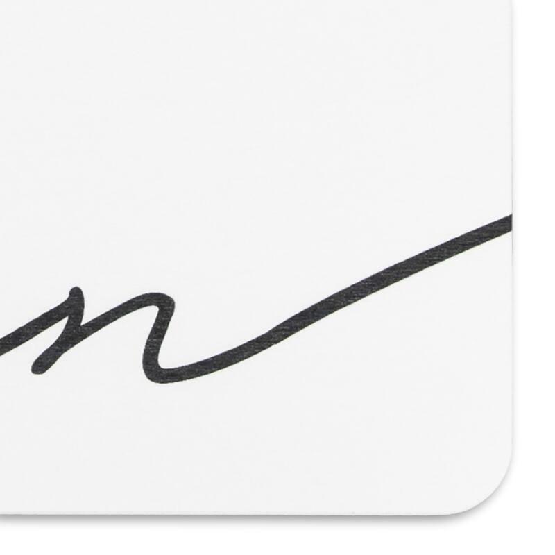 Artsy Mats Clean Script White Stone Non Slip Bath Mat