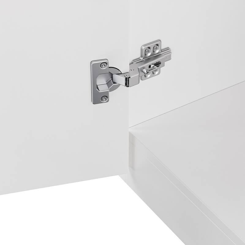 High Gloss Storage Cabinet with LED Lights and Acrylic Door, Tall Pantry Display Cabinet - 21.6" W × 13.7" D × 66.9" H