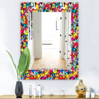 Designart 'Kids Geometric' Modern Mirror - Vanity Printed Mirror