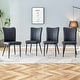 preview thumbnail 12 of 23, Modern minimalist 4-piece set of faux leather dining chairs and office chairs Charcoal