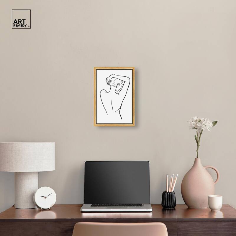 Woman in Contour Canvas by Art Remedy