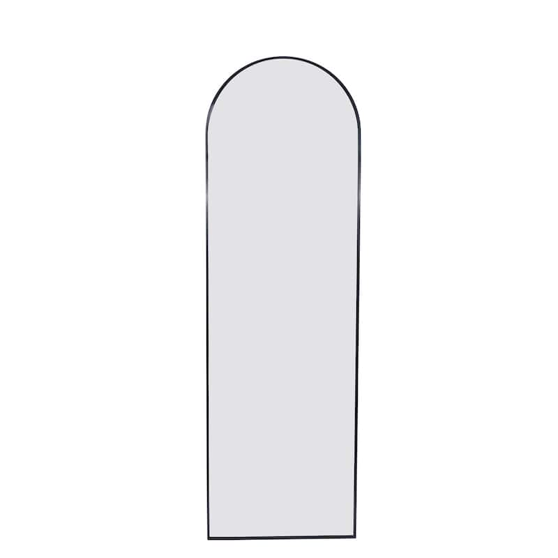 Black Metal Arch Stand Full Length Mirror