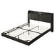 preview thumbnail 7 of 18, Queen Size Floating Platform Bed with Storage, Night Light and USB Charger