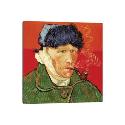 iCanvas "Self Portrait with Bandaged Ear, 1889" by Vincent van Gogh Canvas Print