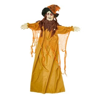 72" Lifesize Animated Hanging Halloween Witch with Wagging hat