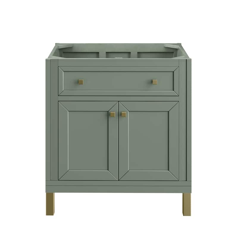 James Martin Vanties Chicago 30" Single Vanity, Smokey Celadon - No Top