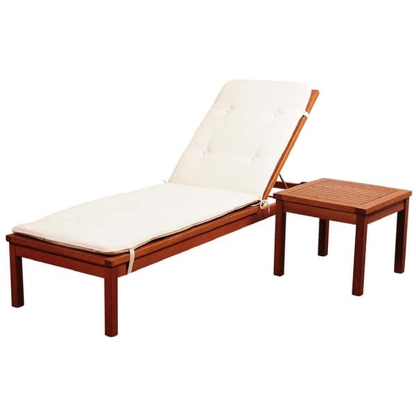 slide 1 of 5, Amazonia Washburn 2-Piece Outdoor Chaise Lounger Lounge Chair Set with White Cushions