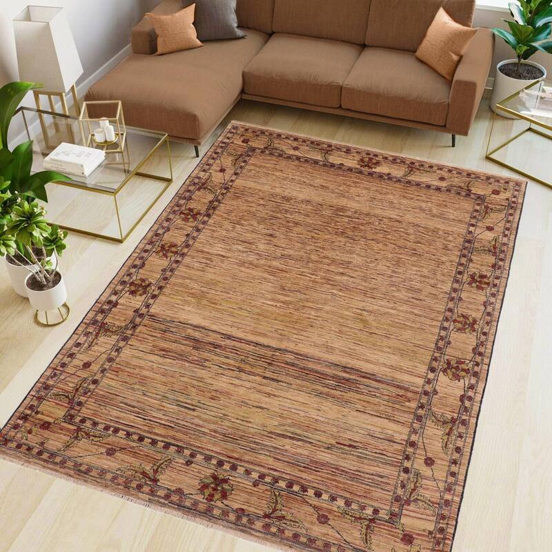 Rustic Ombre Zemeen Gabbeh Hand Knotted Wool Area Rug