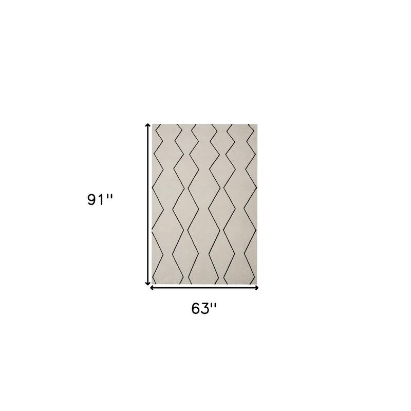 Mujax Power Loomed Distressed Geometric Modern Non Skid Stain Resistant Durable Area Rug By HomeRoots