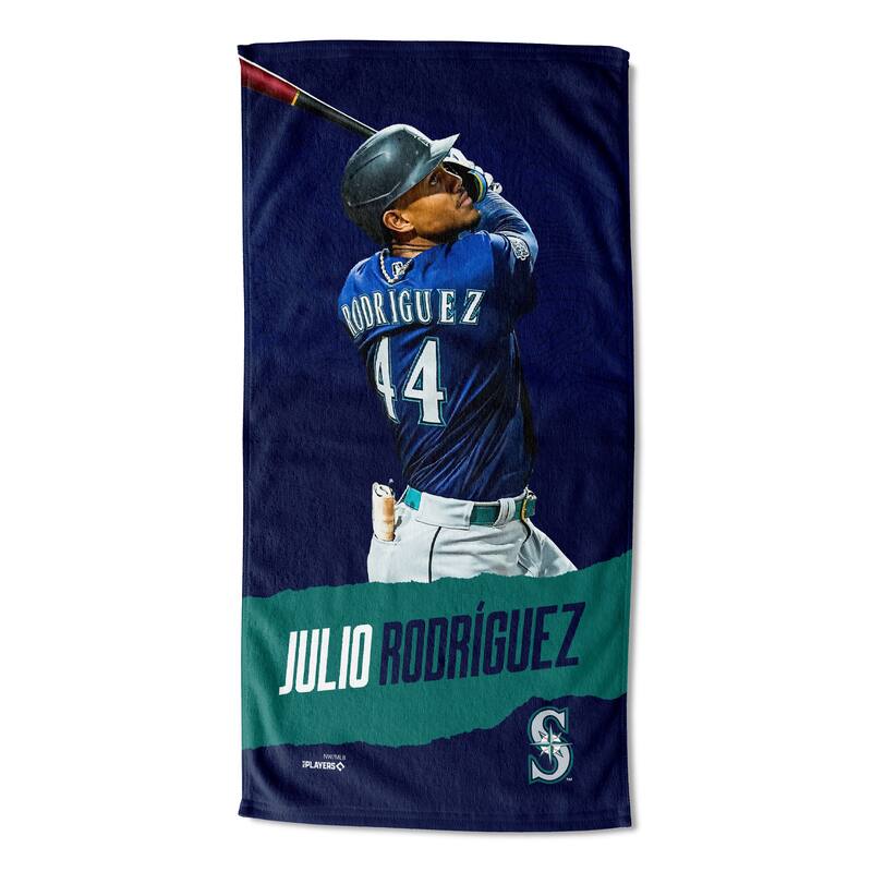 MLB Player Seattle Mariners Julio Rodriguez Printed Beach Towel - 30x60