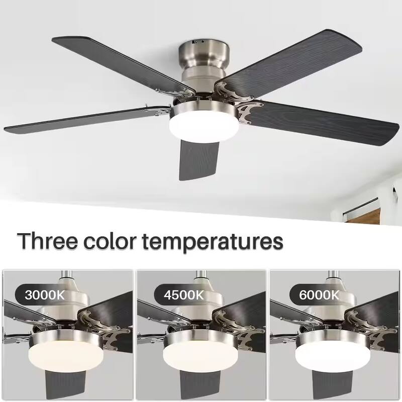 42" Plywood Blades Ceiling Fan with LED light and Remote, Flush Mount and Downrod Mount