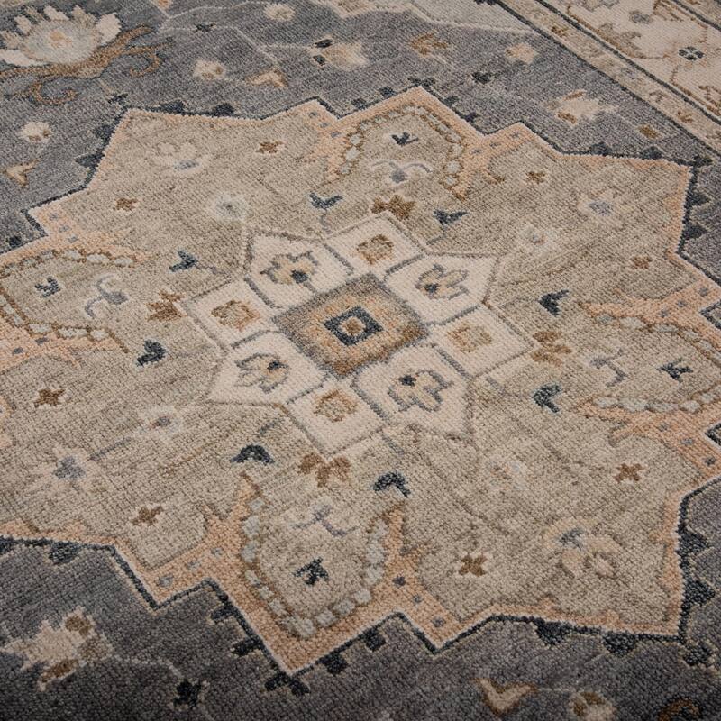 Alora Decor Lush Medallion Hand Knotted Wool Area Rug