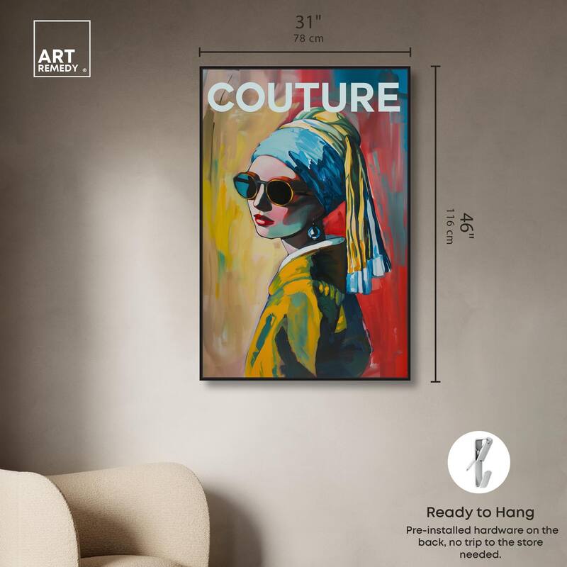 Pearl Earring Cover Canvas by Art Remedy