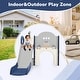 preview thumbnail 45 of 58, Kids Slide 7 in 1 with Ring Toss and Basketball Hoop, Toy Storage