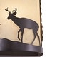preview thumbnail 11 of 11, Bryce 1 Light Bronze Rustic Deer Tree Indoor Outdoor Flush Wall Sconce - 8-in W x 11-in H x 5-in D