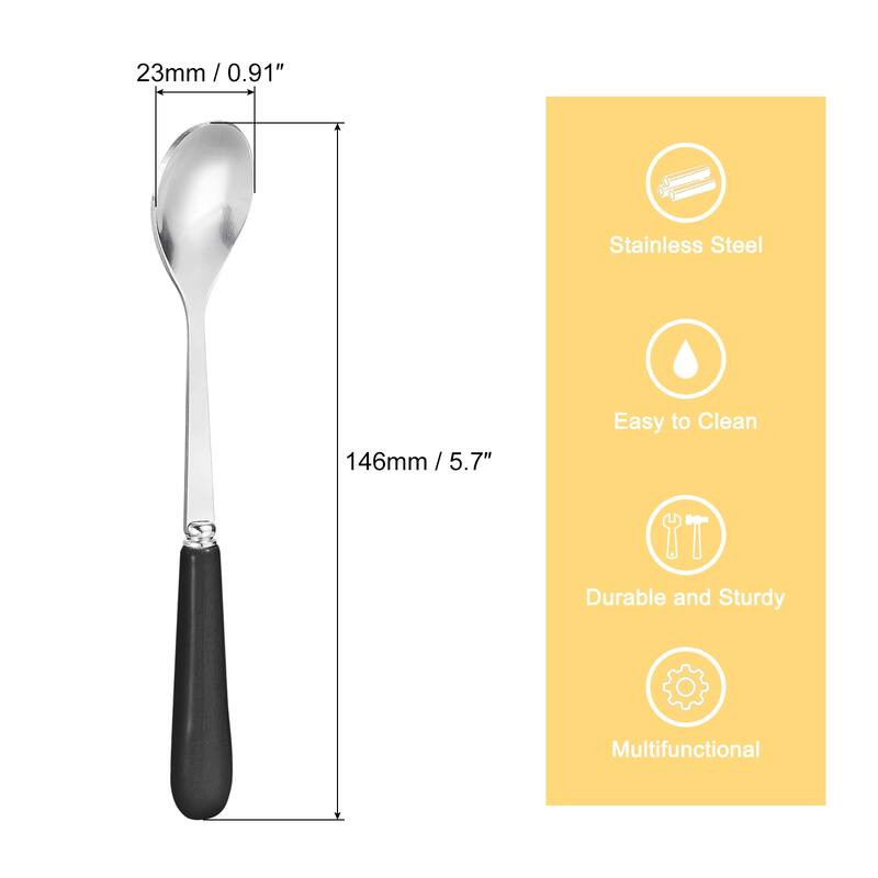 5.7" Stainless Steel Coffee Spoon with Ceramic Handle Dessert Spoons