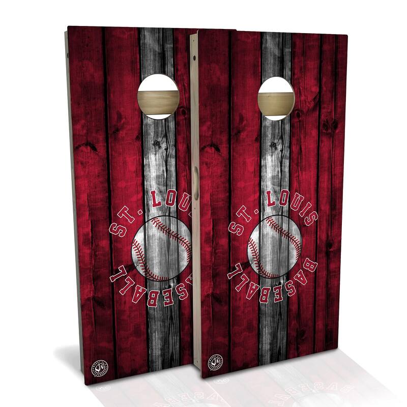 St. Louis Baseball Outdoor Cornhole Board Set - Backyard 2x4 - NO Accessories