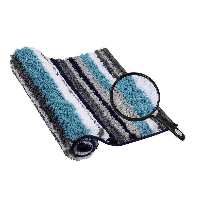 Better Trends Bath Rug 100% Polyester Super Absorbent Anti-Skid TPR Backing Bathroom Rug For Shower,Sink Mats Griffie Collection