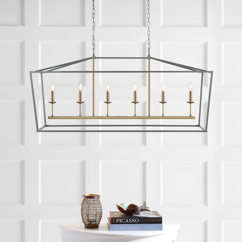 Marion Lantern Metal LED Pendant, by JONATHAN Y
