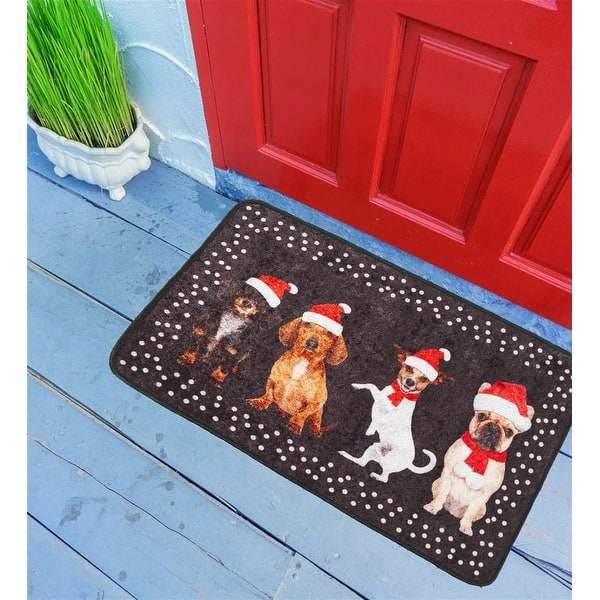Christmas Themed Non Sip Rubber Back Floor Mat, 30x20 - 20x30