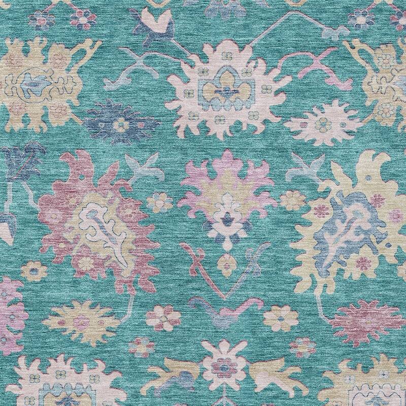 HomeRoots Floral Transitional Rectangle Outdoor Rug