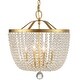 preview thumbnail 4 of 4, Rylee 4 Light Antique Gold Chandelier - 16.5'' W x 17'' H