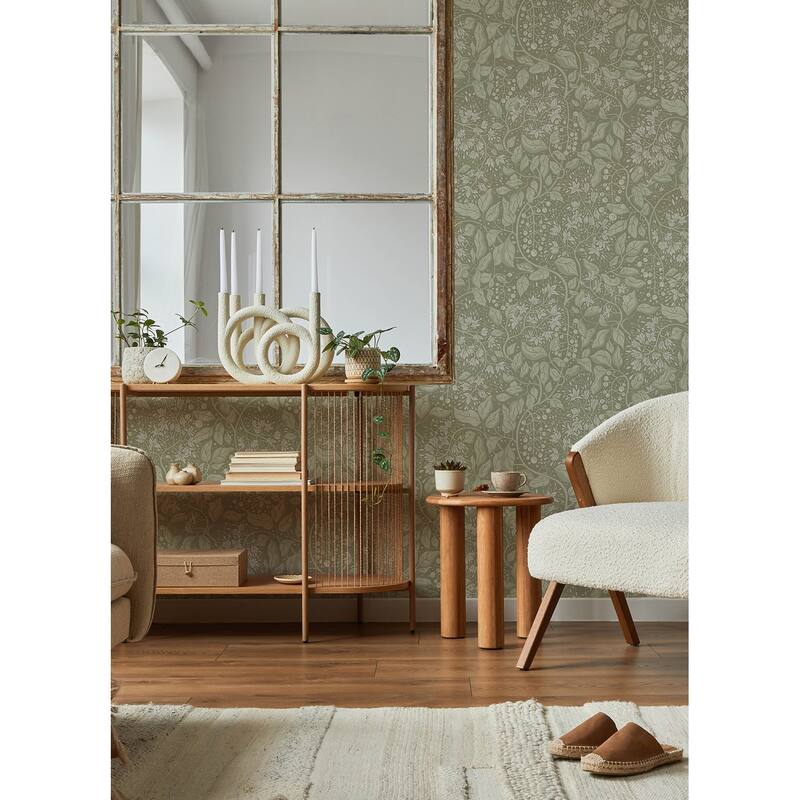 A-Street Prints Turi Moss Twining Vines Wallpaper