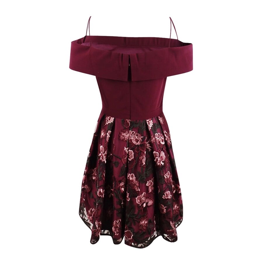 morgan and co embroidered dress