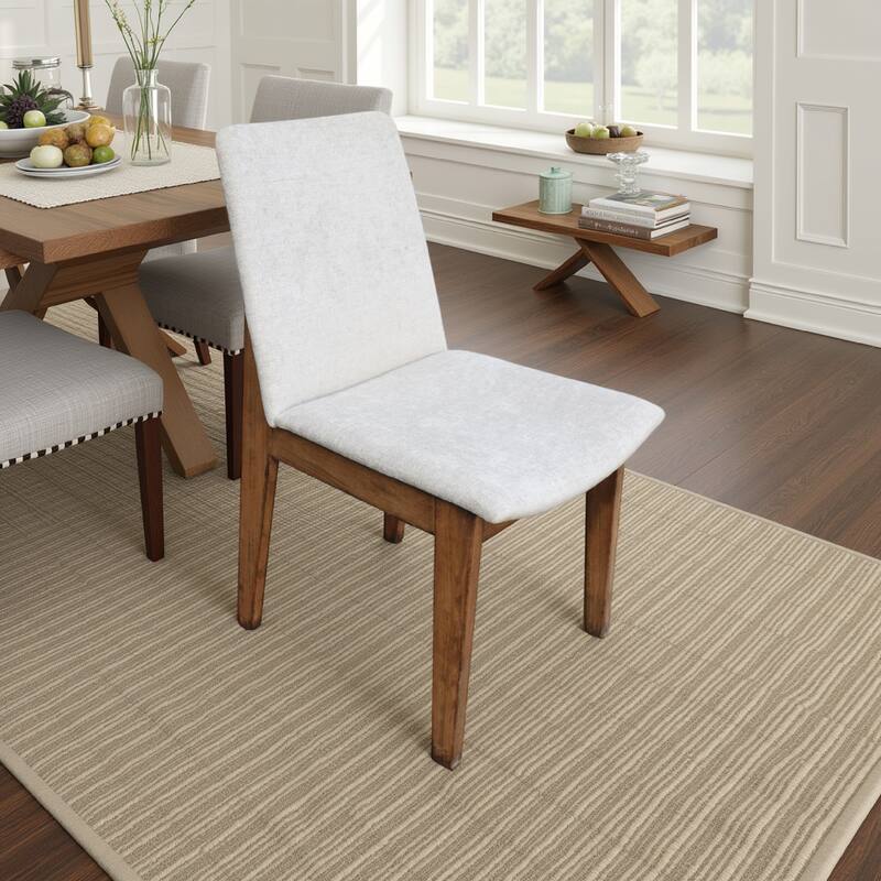 Kuro Dining Side Chair Set of 2, Tapered Legs, Reclaimed Wood, White