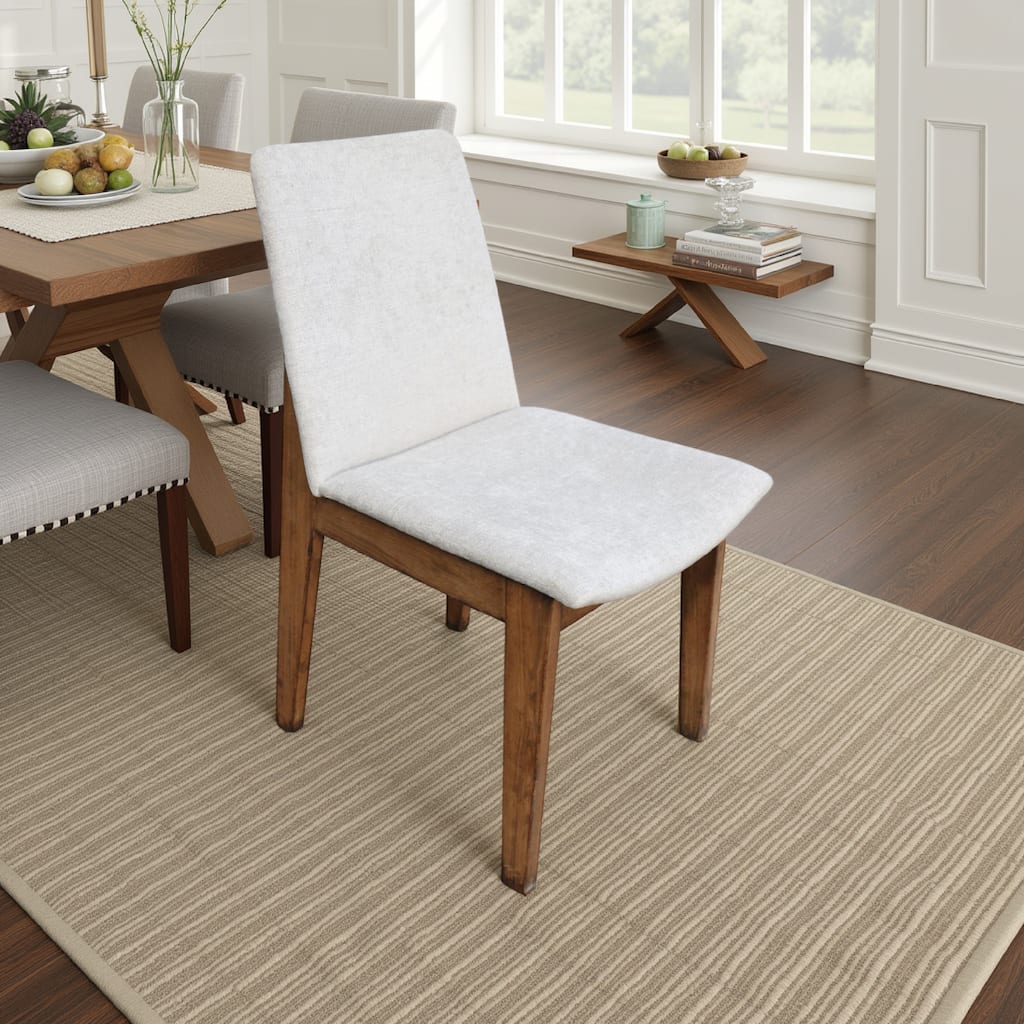 Kuro Dining Side Chair Set of 2, Tapered Legs, Reclaimed Wood, White