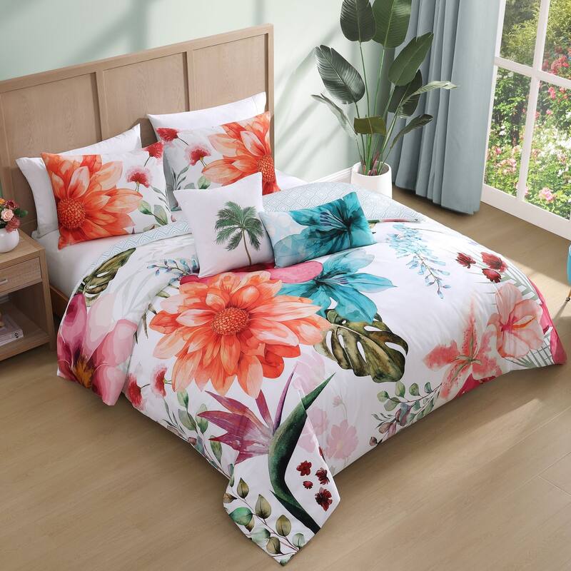 Bebejan Eden's Embrace 100% Cotton Sateen 5 Piece Reversible Comforter Set