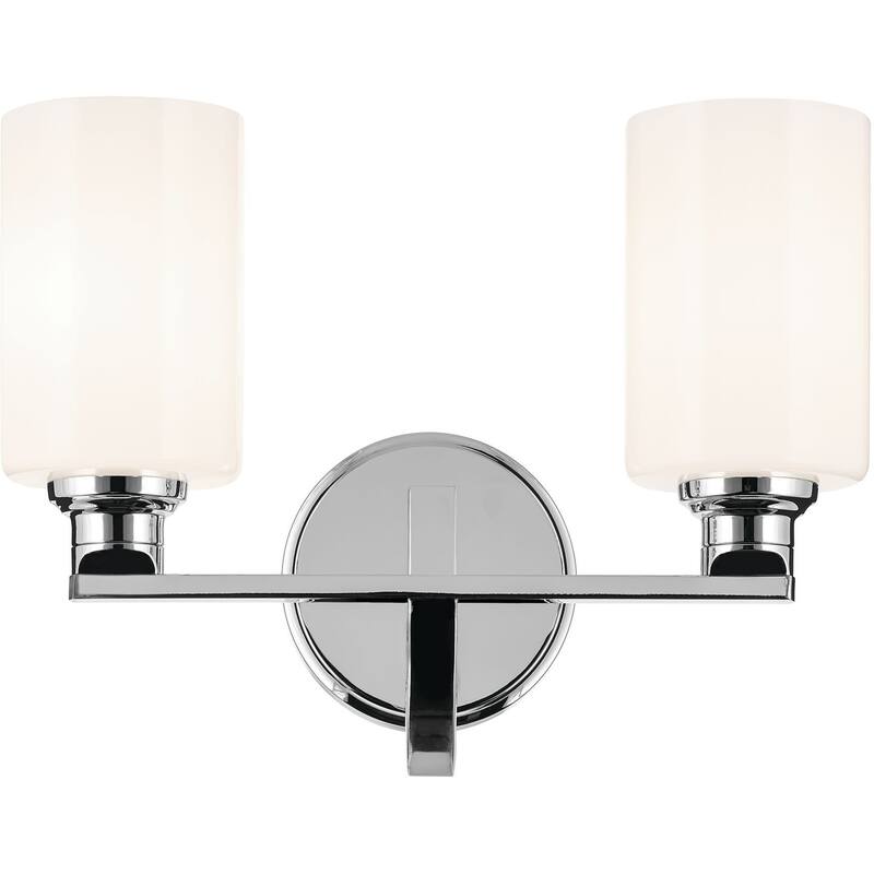 Kichler 55225 Gioe 2 Light 14" Wide Vanity Light with Opal Glass