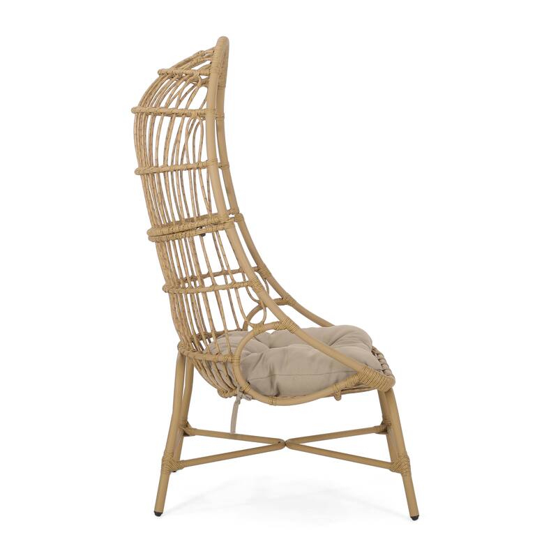 French Country Outdoor Patio Lounge Chair, High Comfort for Multiple Scenarios