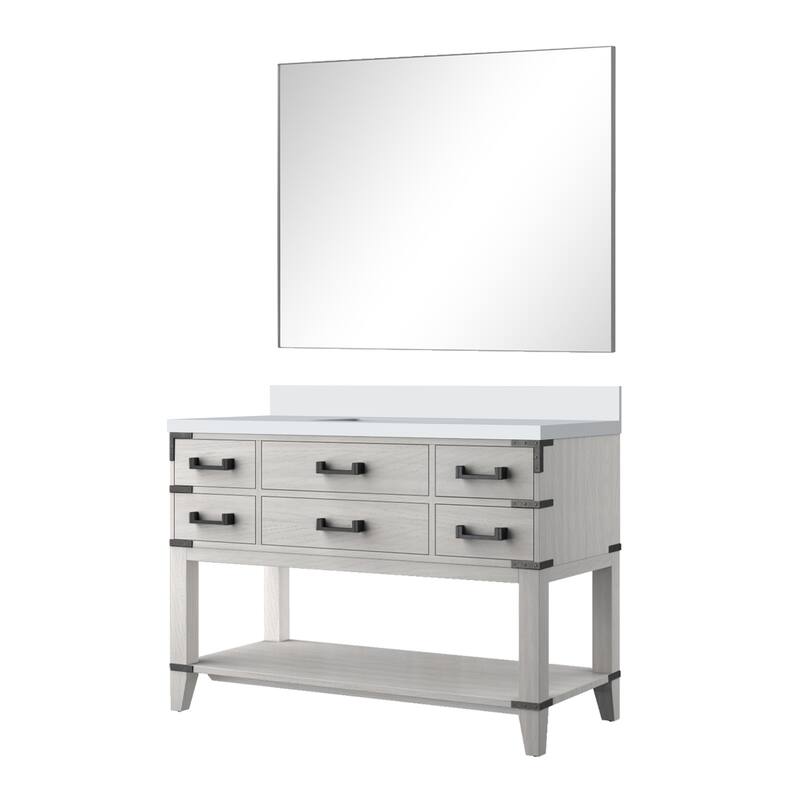 Norwalk Bath Vanity with Quartz Top, Sink and Mirror