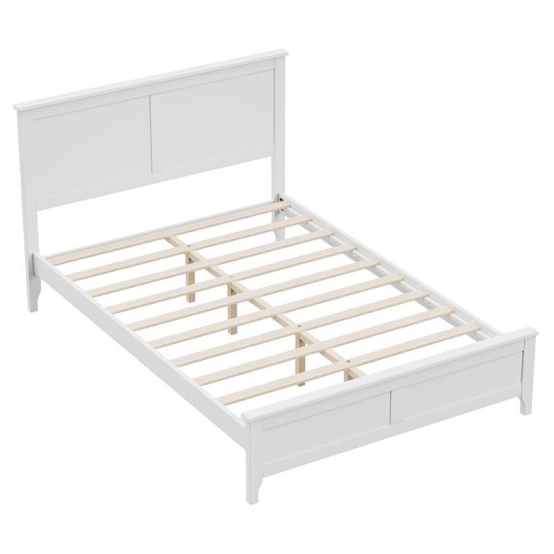 Modern Solid Wood Full Size Platform Bed