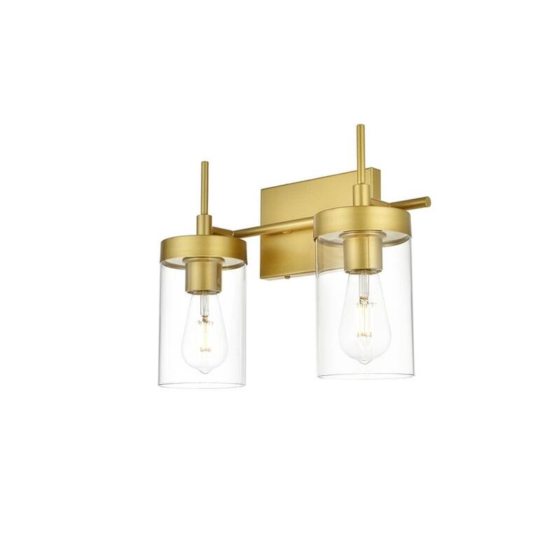 Bento 1 Light Black and Clear Bath Sconce