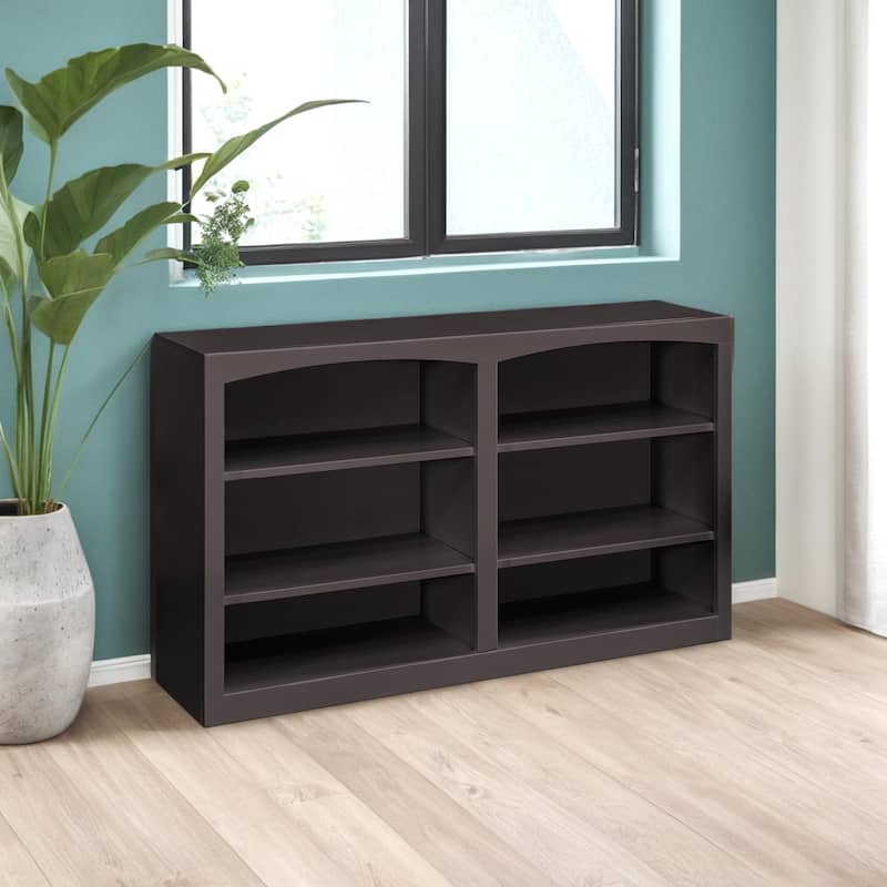 Arch+Haven Solid Wood Bookcase 48 x 30 - Solid Black