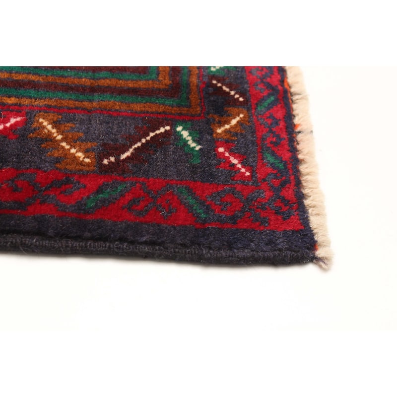 ECARPETGALLERY Hand-knotted Teimani Red Wool Rug - 3'10 x 6'7