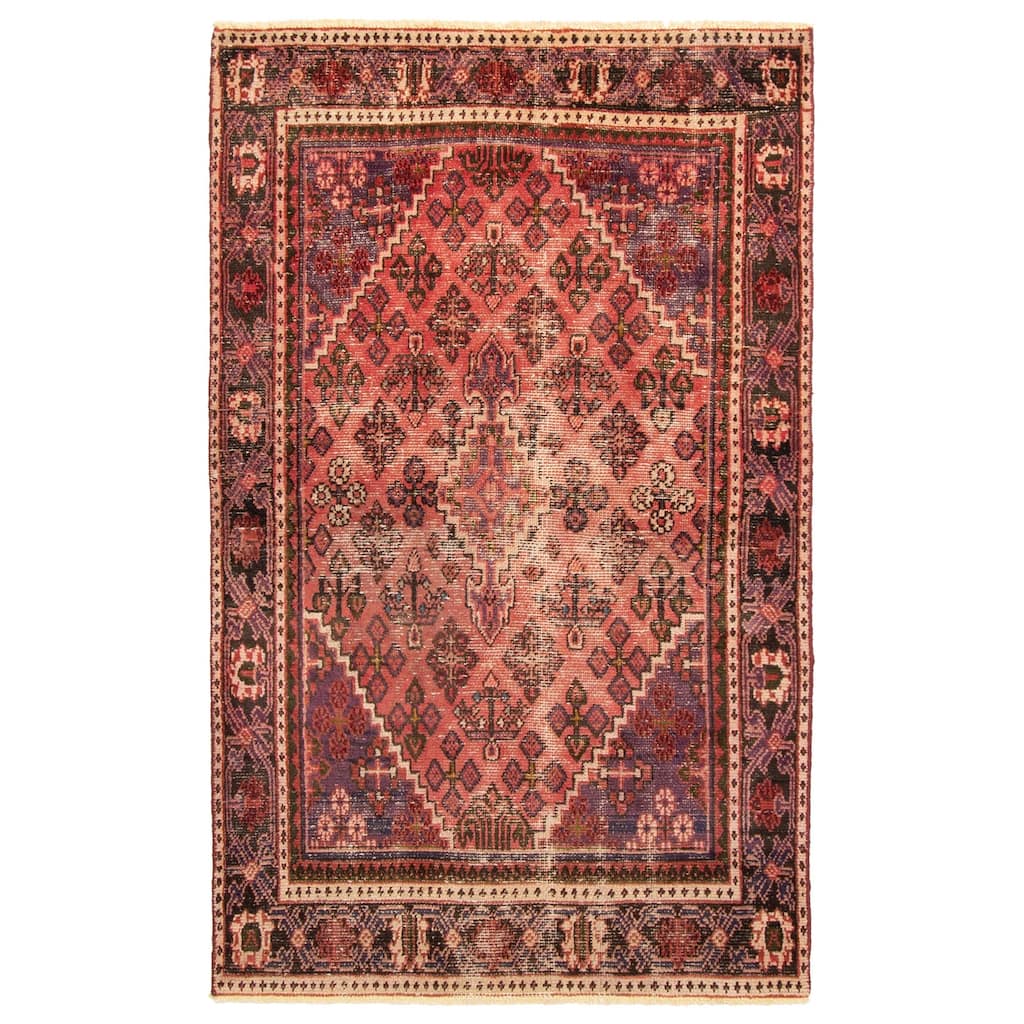ECARPETGALLERY Hand-knotted Antalya Vintage Copper Wool Rug - 3'9 x 6'3
