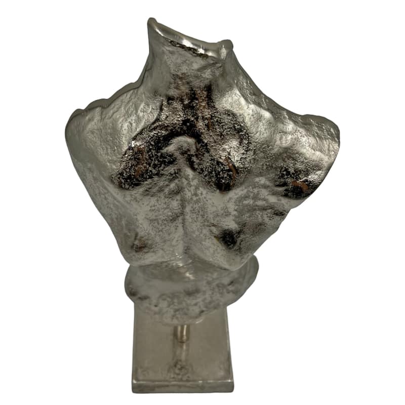 16 Inch Tall Decorative Handmade Aluminum Abstract Body Sculpture - 8 x 4 x 16 in