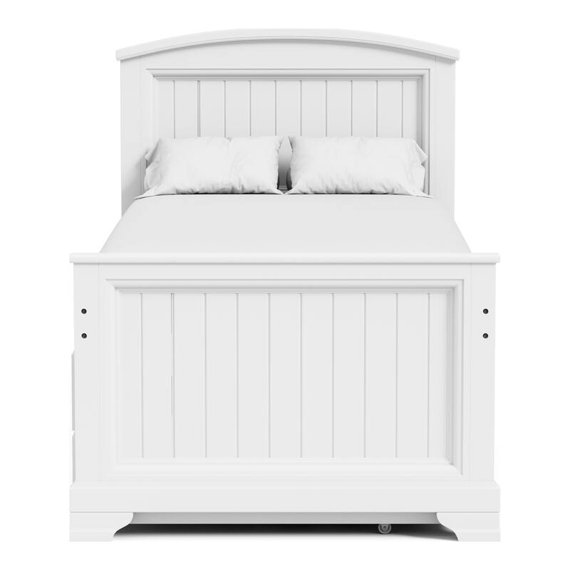 Furniture of America Gertie Modern White 3-Piece Twin Rubberwood Captain Bed with 3-Drawer Trundle set