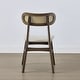 preview thumbnail 9 of 17, Spruce & Spring Modern Upholstered Dining Chair with Handwoven Rattan Back
