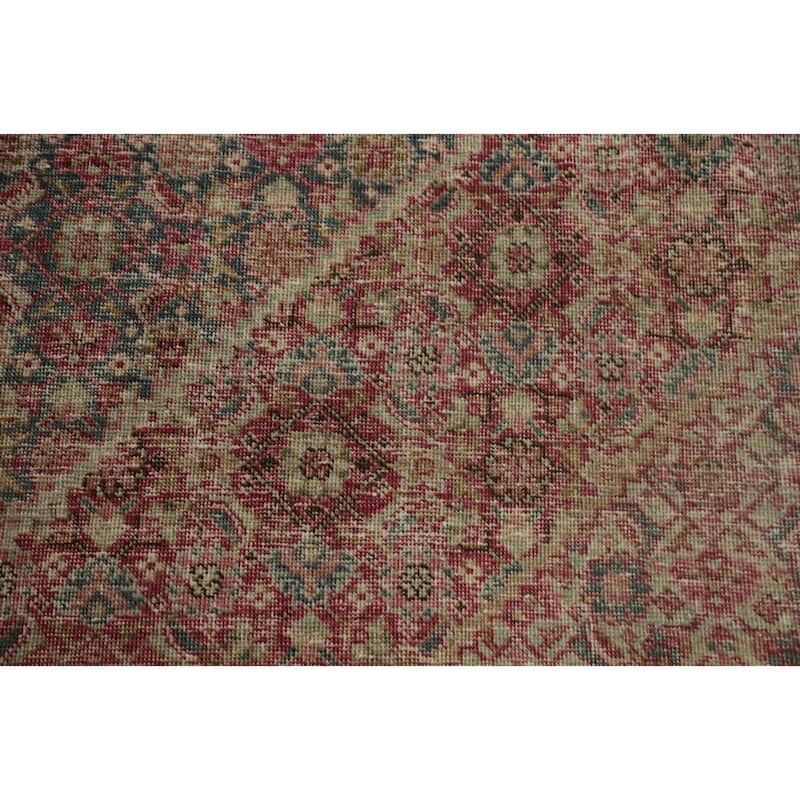 Hand Knotted Oriental 100% Wool Carpet Traditional Medallion Navy Blue & Blues Tabriz Area Rug - 10' 7'' X 7' 11''